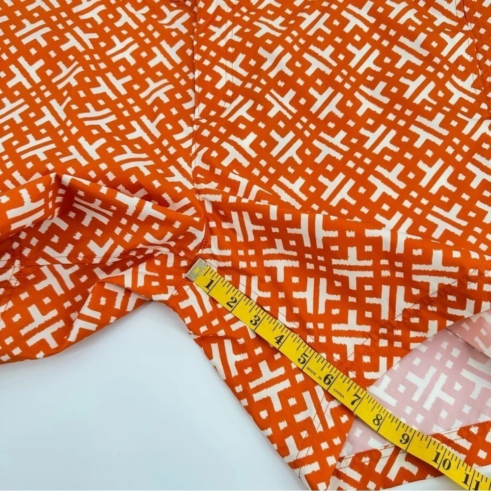 Lands’ End Men’s Stylish Orange Swim Shorts New Lined w/Pockets Swim Size 42